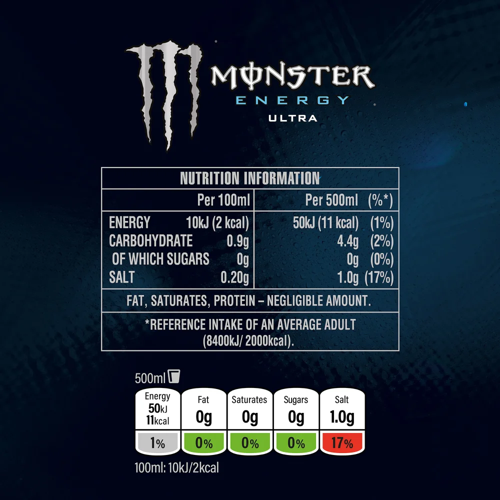 Monster Energy Ultra 12 x 500ml Cans | Your Coca-Cola UK Monster Energy Ultra 12 x 500ml Cans | Your Coca-Cola UK