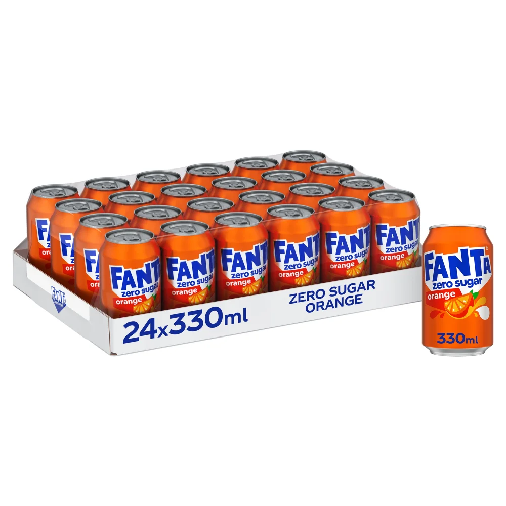 Fanta Orange Zero 24 x 330ml Image 1