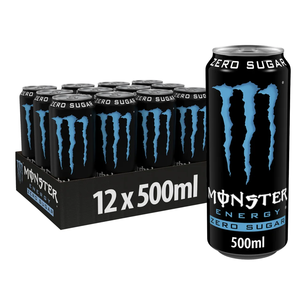 Monster Energy Drink Absolutely Zero Sugar 12 x 500ml Image 1
