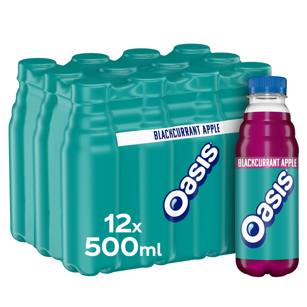 Oasis Blackcurrant Apple 12 x 500ml Image 1