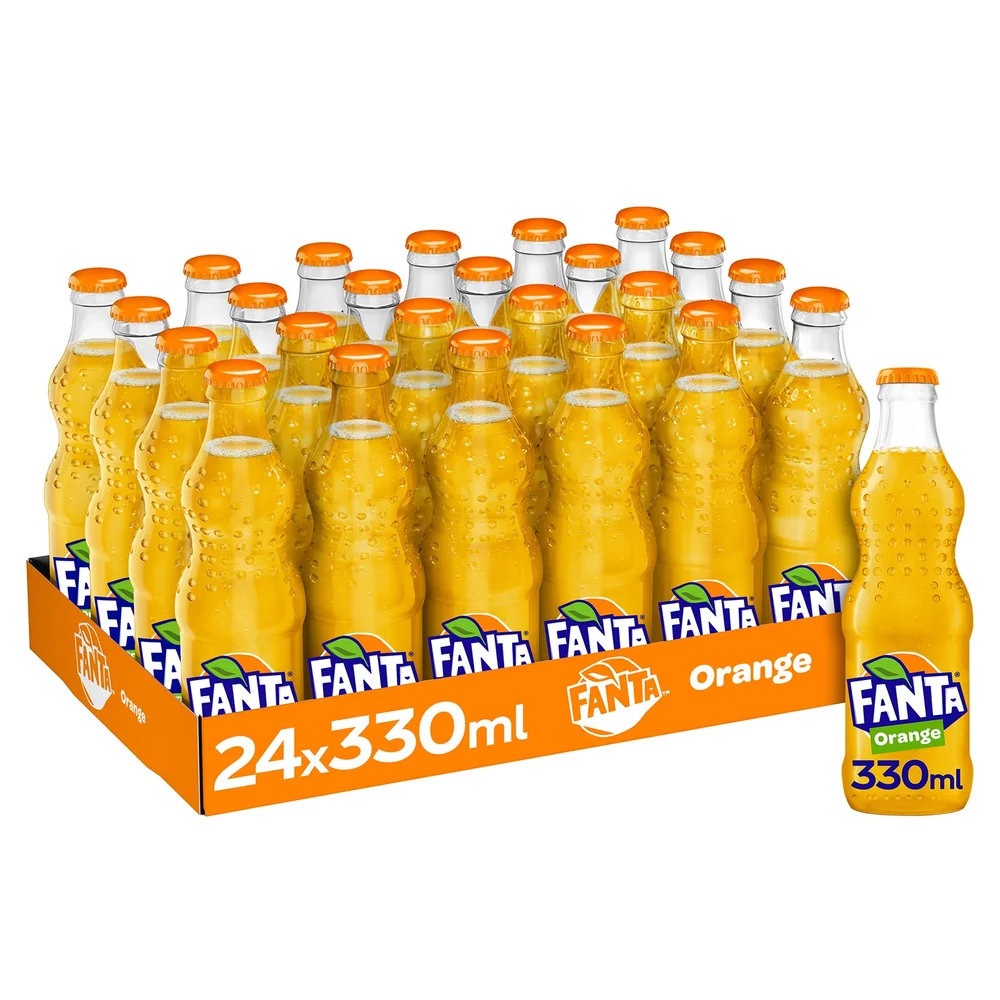 Fanta Orange 24 x 330ml Glass Bottles Image 1