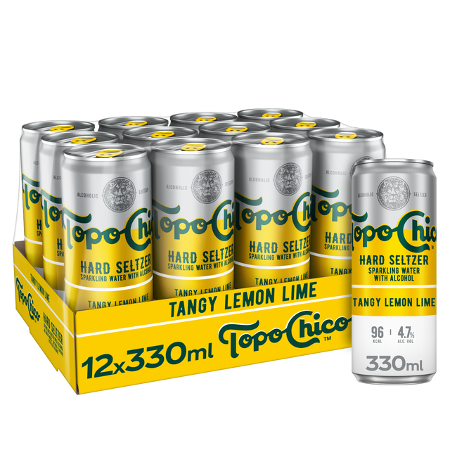 Topo Chico Hard Seltzer Tangy Lemon Lime 12 x 330ml