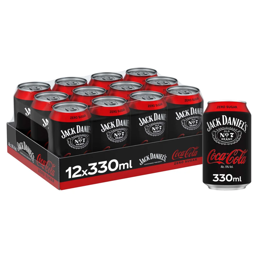 Jack Daniel's and Coca-Cola Zero 12 x 330ml Image 1