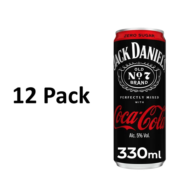 Jack Daniel's and Coca-Cola Zero 12 x 330ml
