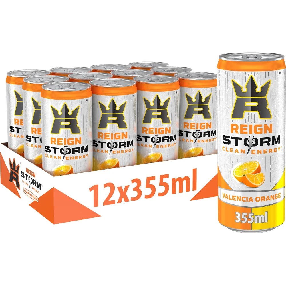 Reign Storm Valencia Orange Clean Energy Drink 12 x 355ml Image 1