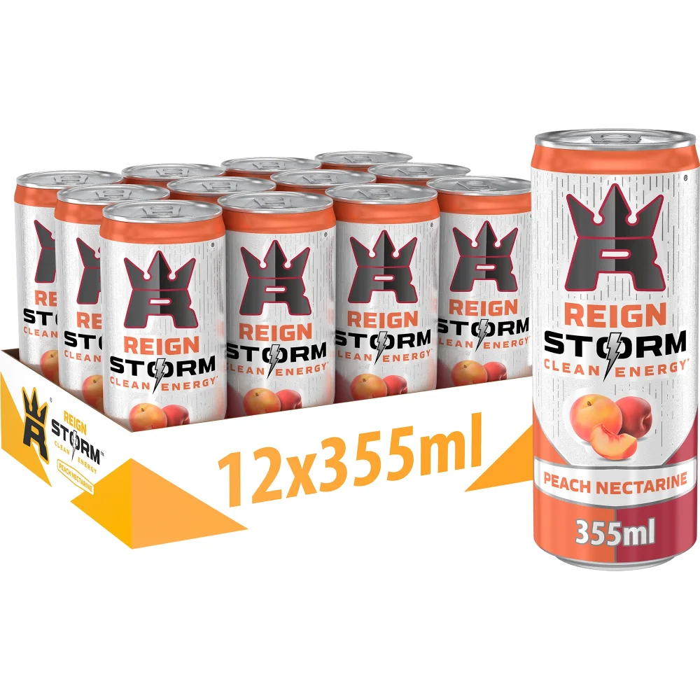 Reign Storm Peach Nectarine Clean Energy Drink 12 x 355ml Image 1