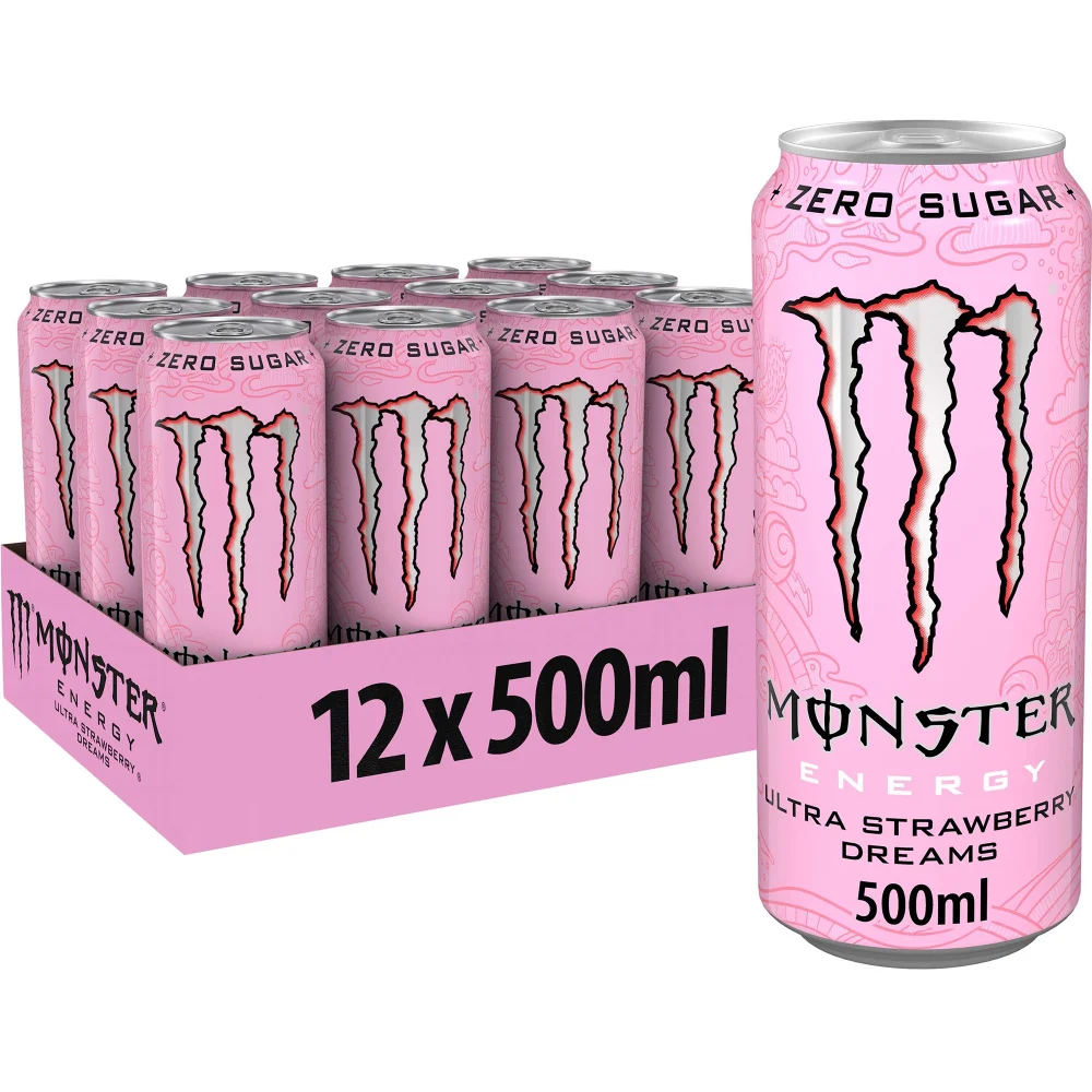 Monster Energy Drink Ultra Strawberry Dreams 12 x 500ml Image 1
