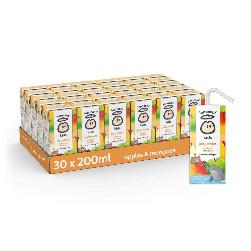 Innocent Kids Apples & Mangoes Juicy Water 30 x 200ml Image 1