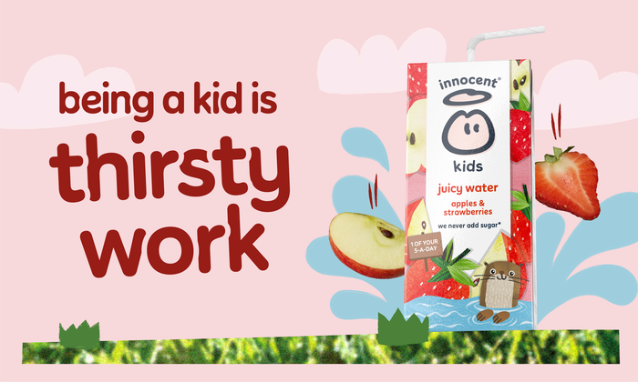 Being a kid is thirsty work. Shop innocent Kids Juicy Water